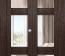 Avon 3 Lite Clear Vetro Veralinga Oak Modern Interior Bifold Doors by Belldinni