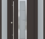 MODERN FRONT STEEL DOOR WITH SIDELITES ARGOS BROWN/WHITE 61 1/16" X 81 11/16" RHI
