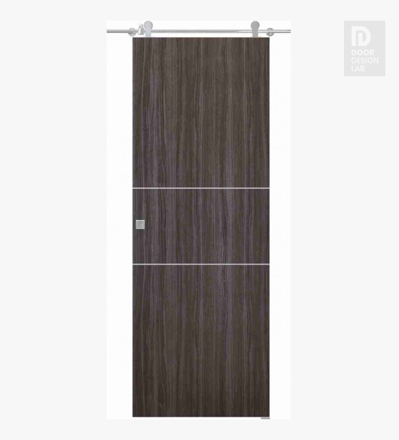 Palladio 2H Gray Oak Modern Interior Barn Door by Belldinni