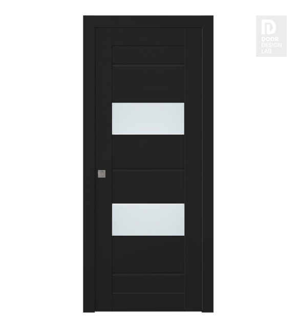 Vita Vetro Black Matte Modern Interior Pocket Door by Belldinni