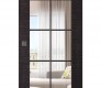 Avanti 10 Lite Clear Vetro Black Apricot Modern Interior Barn Door by Belldinni