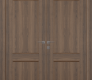 Oxford Uno 07 R Pecan Nutwood Modern Interior Double Swing Doors by Belldinni