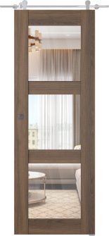 Avon 3 Lite Clear Vetro Pecan Nutwood