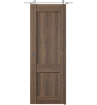 Oxford Uno 07 R Pecan Nutwood Barn doors
