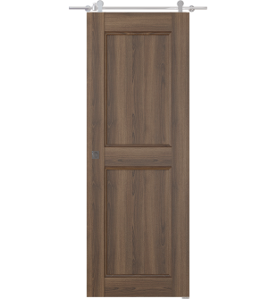 Oxford Uno 07 Rn Pecan Nutwood Barn doors