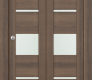 Avon 07-06 Vetro Pecan Nutwood Modern Interior Bifold Doors by Belldinni