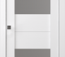 Berta Vetro Bianco Noble Modern Interior Pocket Door by Belldinni