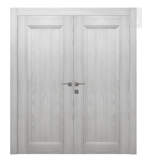 Oxford Uno 07 Ribeira Ash Modern Interior Double Swing Doors by Belldinni