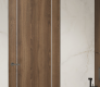Optima 2U Pecan Nutwood Modern Interior Frameless Door by Belldinni
