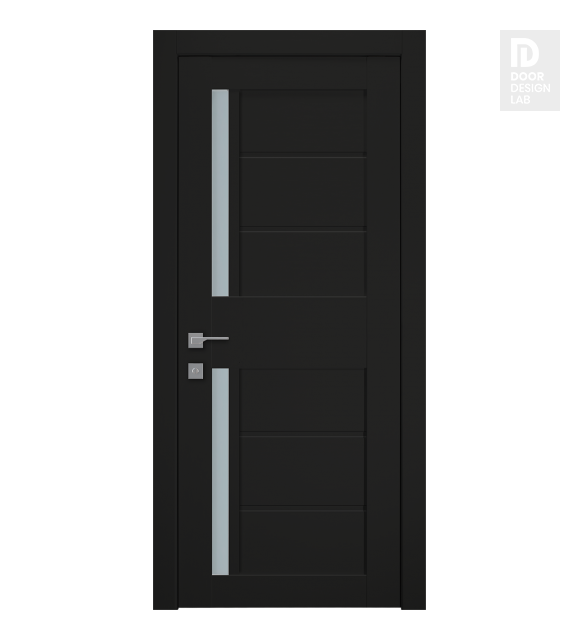 Esta Vetro Black Matte Modern Interior Door by Belldinni