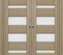 Avon 07-01 Vetro Shambor Modern Interior Double Pocket Doors by Belldinni