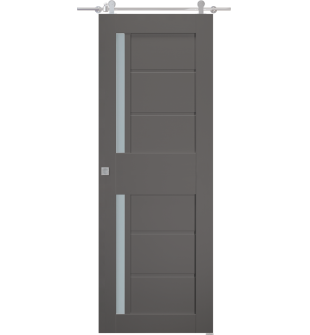 Esta Vetro Gray Matte Barn doors