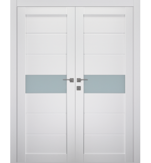 Edna Vetro Bianco Noble Double doors