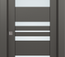 Romi Vetro Gray Matte Modern Interior Pocket Door by Belldinni