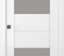 Berta Vetro Snow White Modern Interior Pocket Door by Belldinni
