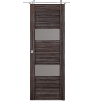 Vita Vetro Gray Oak Barn doors