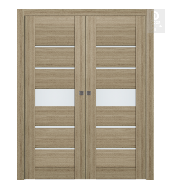 Avon 07-06 Vetro Shambor Modern Interior Double Pocket Doors by Belldinni