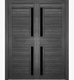 Esta Bl Vetro Gray Oak Double doors