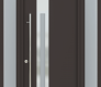 MODERN FRONT STEEL DOOR ZEPHYR BROWN/WHITE 61 1/16" X 95 11/16" RHI + SIDELITE LEFT/RIGHT + TRANSOM