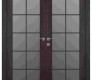 Avon 10 Lite Vetro Veralinga Oak Modern Interior Double Swing Doors by Belldinni