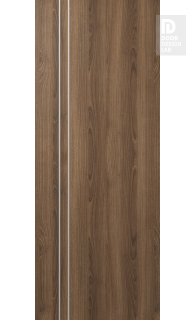 Modern Interior DOOR SLAB OPTIMA 2V PECAN NUTWOOD 24" X 96" X 1 3/4" SOLID CORE