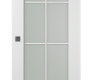 Smart Pro 8 Lite Vetro Polar White Modern Interior Barn Door by Belldinni