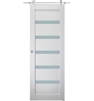 Leora Vetro Bianco Noble Barn doors