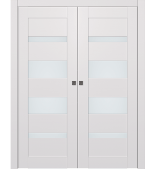 Avon 07-01 Vetro Snow White Double pocket doors