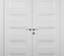 Oxford Duo 07 4R Snow White Modern Interior Double Swing Doors by Belldinni