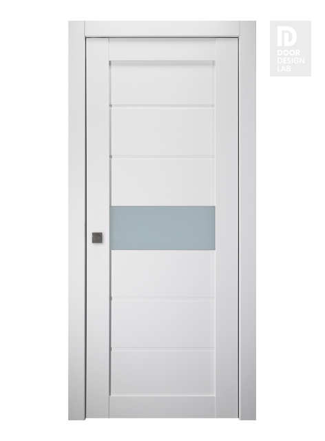Edna Vetro Bianco Noble Modern Interior Pocket Door by Belldinni