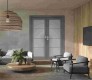 Avon 4 Lite Vetro Gray Matte Double doors