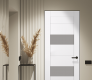 Berta Vetro Snow White Modern Interior Frameless Door by Belldinni