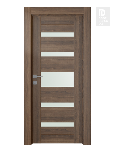 Avon 07-05 Vetro Pecan Nutwood Modern Interior Door by Belldinni
