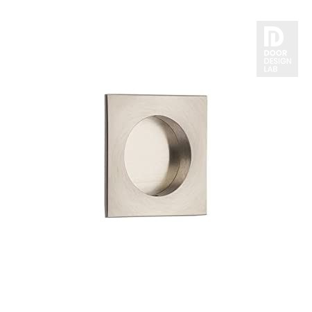 Modern Steel Front Door EMTEK FLUSH PULL SQUARE PASSAGE SATIN NICKEL (US15) 2213