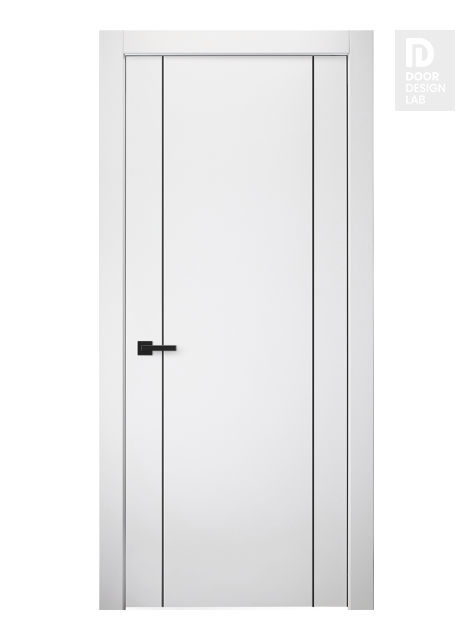 Smart Pro 2U Black Polar White Modern Interior Door by Belldinni