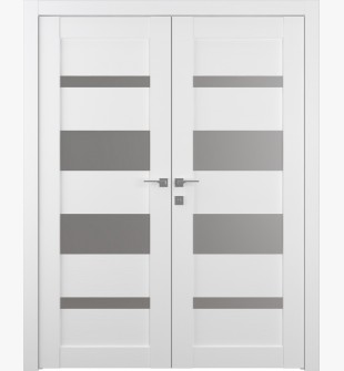 Mirella Vetro Bianco Noble Double doors