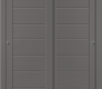 Alda Gray Matte Modern Interior Bypass Doors by Belldinni