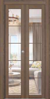 Avon 5 Lite Clear Vetro Pecan Nutwood