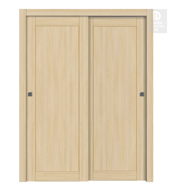 Shaker 1 Panel Loire Ash Modern Interior Bypass Doors by Belldinni