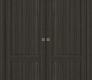 Shaker 2 Panel Gray Oak Modern Interior Double Pocket Doors by Belldinni