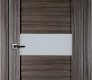 Edna Vetro Gray Oak Modern Interior Frameless Door by Belldinni