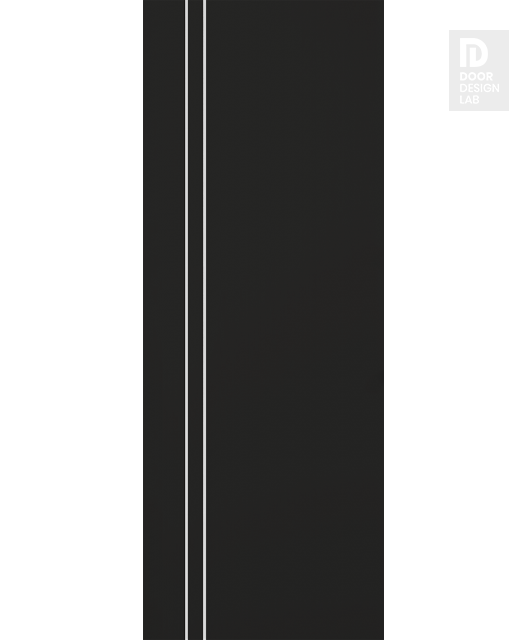 Modern Interior DOOR SLAB OPTIMA 2V BLACK MATTE 18" X 80" X 1 3/4" SOLID CORE
