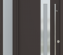 MODERN FRONT STEEL DOOR ZEPHYR BROWN/WHITE 49 1/4" X 95 11/16" LHI + SIDELITE LEFT/TRANSOM