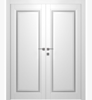 Aurum 1 Vetro Polar White Double doors