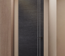 Avanti 2V Black Apricot Modern Interior Frameless Door by Belldinni