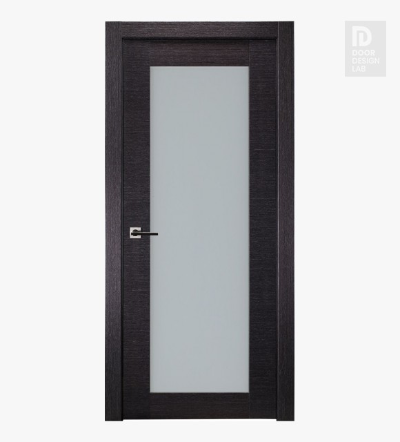 Avanti 207 Vetro Black Apricot Modern Interior Door by Belldinni