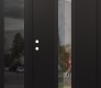 Modern Steel Front Door DIAMOND A1 52" X 80" BLACK/BLACK CLEAR GLASS PANEL BLACK RHI WITH SIDELITE MIRRORED GLASS