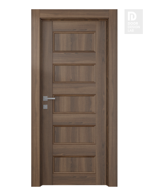 Oxford Uno 07 4R Pecan Nutwood Modern Interior Door by Belldinni