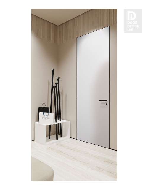 Optima Snow White Modern Interior Frameless Door by Belldinni