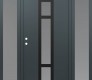 DIAMOND A9 68" X 80" ANTHRACITE/ANTHRACITE FROSTED GLASS PANEL BLACK LHI WITH 2 SIDELITES FROSTED GLASS